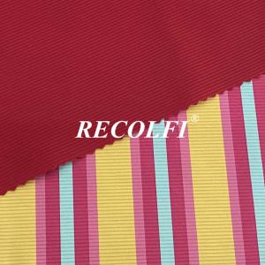 China Eco Ribbed Activewear Knit Fabric SPF50+ Breathable Workout Leggings factory