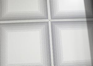 China Metal Front Perforated Aluminum Acoustic Panels for Ceiling 12 x 12 Ceiling Tiles , SGS factory