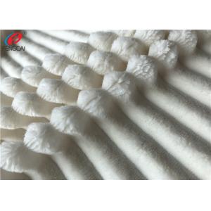 China Custom Stripe 100% Polyester Minky Plush Fabric Super Soft Fabric For Pajamas factory