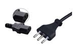 Italy standard 13A 3pin black power cord 0.5m-10m copper Laptop power cable