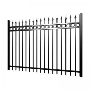 China Aluminum Iron Wrought Fence 4ft 5ft 6ft 8ft Metal Picket Ornamental Iron Garden Gate factory