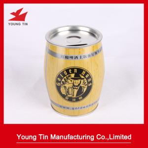 China YT1230 Steel Tinplate Coin Bank Tin , CMYK Money Saving Tin With Removable Cap on sale