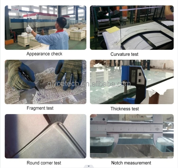 EN12150/CE/SGCC/Australian Certificate Tempered Glass for Single Fixed Frameless Radius Shower Door