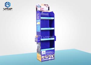 China 4 Shelves Blue Cardboard Pop Up Display Advertising For Water Stop Bandage factory
