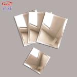 Wall Mirror Without Frame Large Full Length Adhesive Wavy Bedroom Mirror for