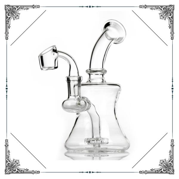 Showerhead Perc Dab Oil Rig Bubbler Hookah Smoking Water Pipe Heady With Quartz