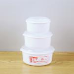 Round Plastic Lunch Microwave Soup Pot Bowl Crisper With Lid