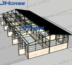 Galvanized Temporary Vinyl Sewn Horse Stall Panels For Horse Stables