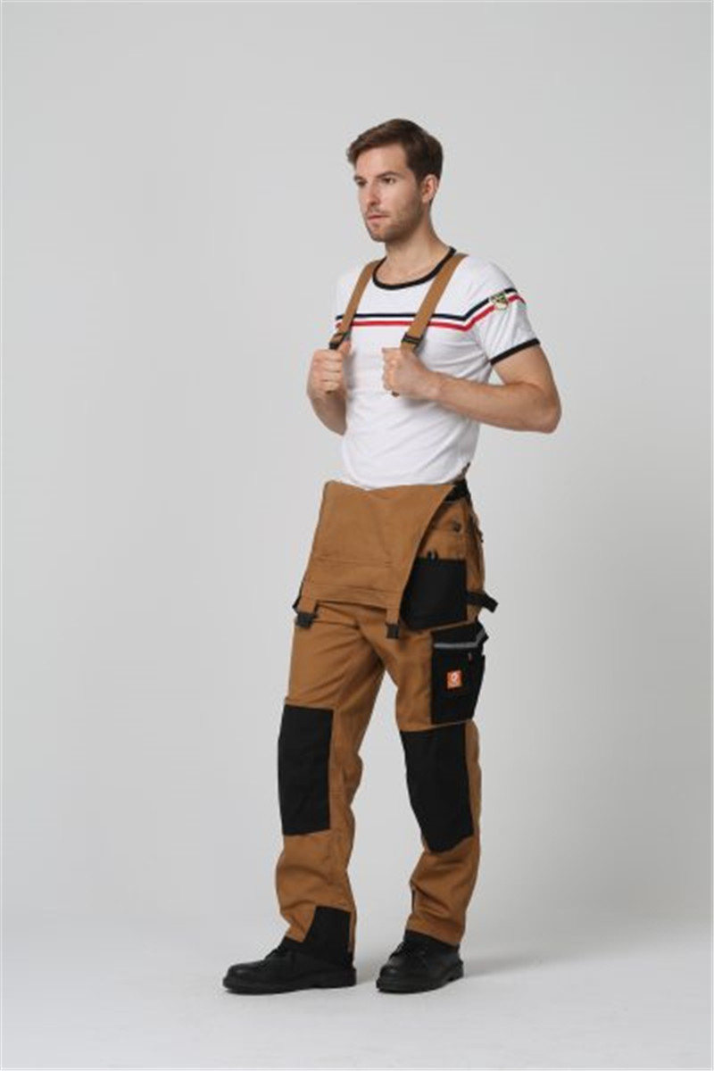 Elasticated Waistband Mens Work Uniforms 320gsm Bib Work Pants
