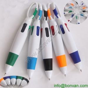 China Multicolor plastic promotional ball pen,gift multicolor school student writing pen factory