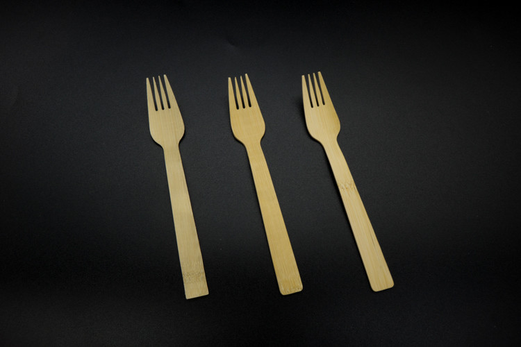 Biodegradable Eco Friendly Disposable Forks Bamboo 170mm natural color