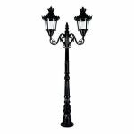 Two Arms Antique Cast Iron Light Pole Sand Casting Victorian Lamp Post