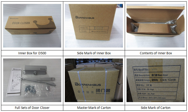 Eurospec CE Marked Aluminium Door Closer , Medium Duty 2 Hour Fire Rated Door Closer
