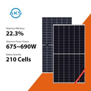 China 680W Canadian Solar All Black 685W 690W Mono Perc Bifacial Solar Panel PV Module factory