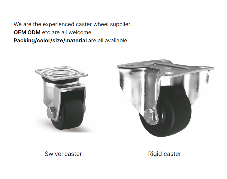 Heavy-Duty Mini Swivel Casters with 360-Degree Rotation for Industrial and
