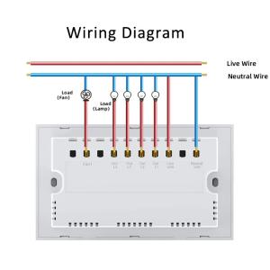 Glomarket Tuya Smart Wall Touch Switch Glass Panel Electrical Light And Fan
