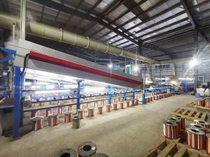 China Electromagnetic Copper Wire Tinning Machine Antiwear Extrusion 3500KG factory
