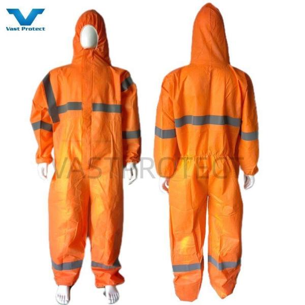 Orange Customized Protective Clothing For Australia Market PPE SMS Disposable