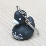 Black Vinyl Skeleton Duck Rubber Duck Keychain Party Favors Gift For Home Key