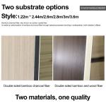 Bamboo Charcoal Wood Veneer Interior Decorative Panels Waterproof Flame
