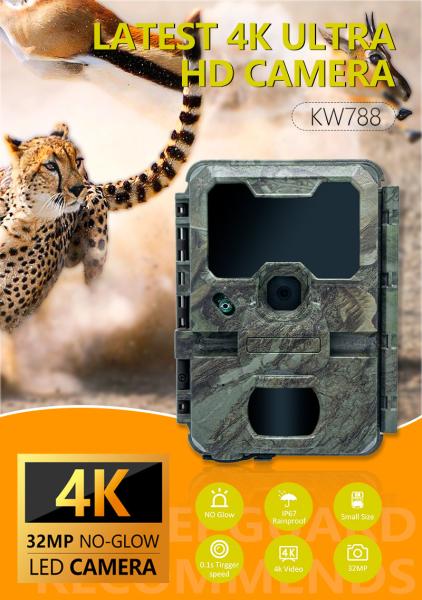 KW788 Trail Camera hunting camera Waterproof 4K 32MP night vision waterproof