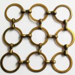 Anodized Surface Gold Metal Ring Mesh / 316 Stainless Steel Wire Ring Mesh