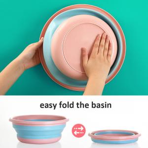 China Small Collapsible Tub Portable Folding Washbasin Space Saving Storage Container factory