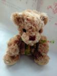 Plush 20cm Size Bear With Tie On Neck Christmas Holiday Present Teddy Bew