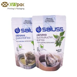 China Moisture - Proof Standup Zipper Top Aluminum Foil Custom Printing Plastic Bag For tea bag factory