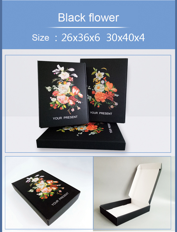 Custom Logo Blue Corrugated Cardboard Mailers Box CMYK Printing