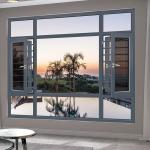 Aluminium Narrow Frame Casement Windows Wind Pressure Resistance Level 9