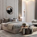 Commercial Hotel Bedroom Furniture Modern Luxury Apartment Villa Linen Fabric
