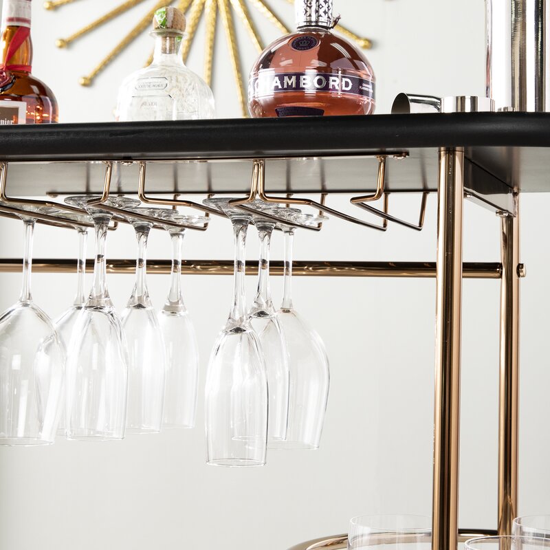 Hotel Serving Dining Room Bar Cart For Apartment Commercial