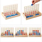 Educational Kids Line Up Row Board Puzzle Toy Wooden Foldable