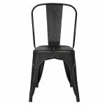Kitchen Dining Metal Side Chair In Bronze Poly And Bark Trattoria Optional