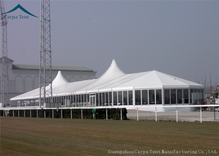 Fireproof Canvas Mixed Tents Marquee For Outdoor Reception With Glass Wall