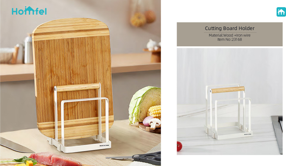Support Room Space Selection Modern Decorative Metal Table Organizer with Wood Handle