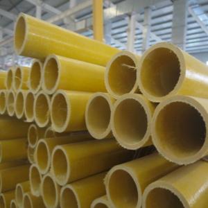 China Smooth Surface Yellow FRP Pultruded Tube Customized Colour Diameter factory