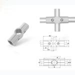 Hight Quality Aluminum Tube Connectors Joint For Lean Rack Pipe Fittings System