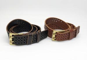 China Cutout Pattern Mens Solid Leather Belts , Men'S Fashion Leather Belts FK11855 factory