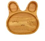 Party Rabbit Natural Wooden Plate Engraving Animal Shaped Plate