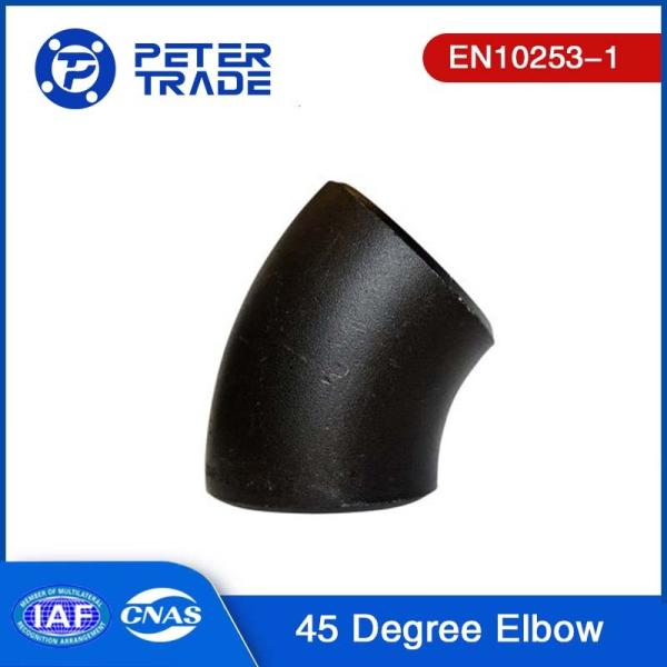 EN10253-1 S235 S265 5D Butt Welding Pipe Fittings Carbon Steel 45 Degree Black
