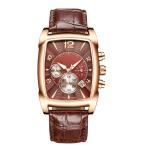 45mm Alloy Shell Mechanical Movement Wine Barrel Men'S Automatic Watch Leather