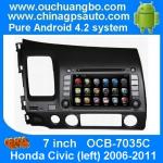 Ouchuangbo 2 din Touch Screen Android 4.2 Car DVD Stereo Radio System for Honda