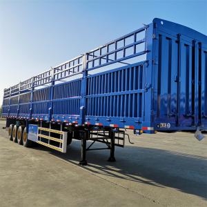 China 3/4 Axle 60/80 Ton 12R20 Tire Livestock Cargo Fence Semi-Trailer Animal Transport Trailer factory