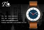pu leather band cute double color dial fashion ladies watch with calendar