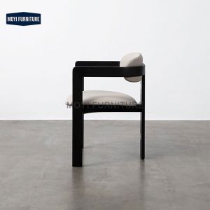 Solid Wood Legs Modern Chinese Dining Chair Set Office Negotiation Table