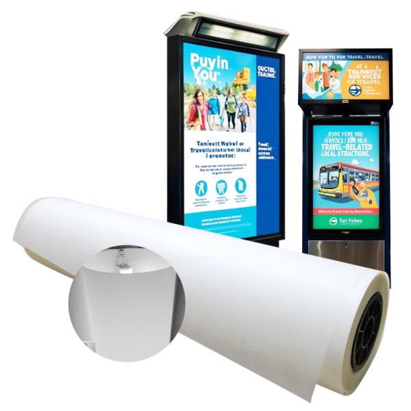 China Waterproof Front Print Backlit Film 210 Microns PET Film For Advertisement Poster factory