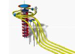 Extraterrestrial Fiberglass Water Slides / Park Open Spiral Water Slide New