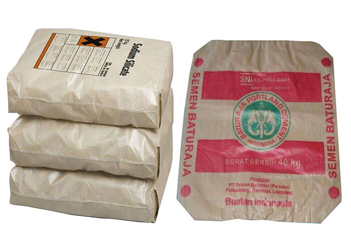 Customized 50 Kg PP Polypropylene Cement Bags With Valve Bopp Laminated